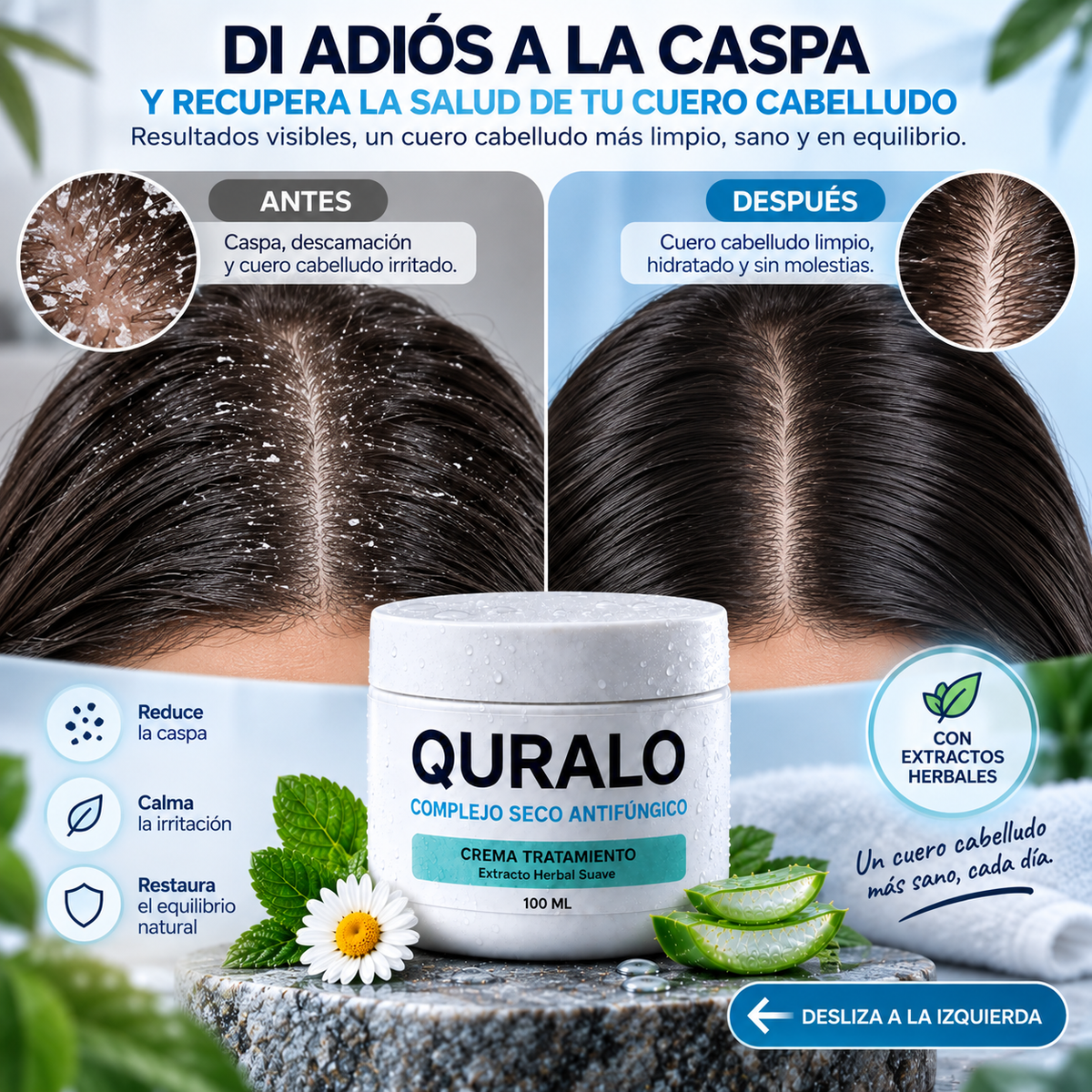 QURALO-🌿 Cuidado Intensivo para tu Cuero Cabelludo